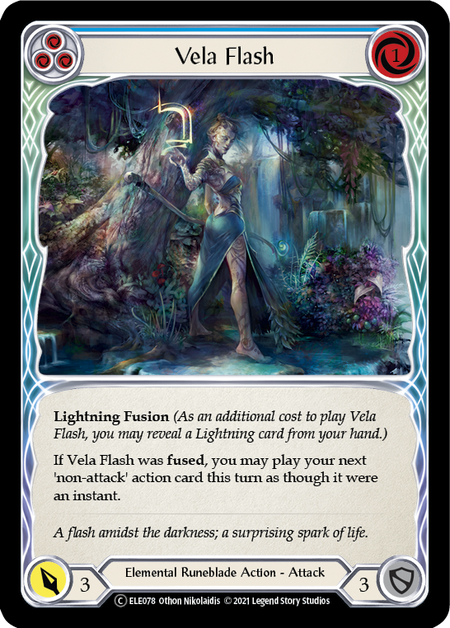 Vela Flash (Blue) Card Front