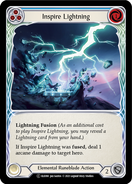 Inspire Lightning - Blue Card Front
