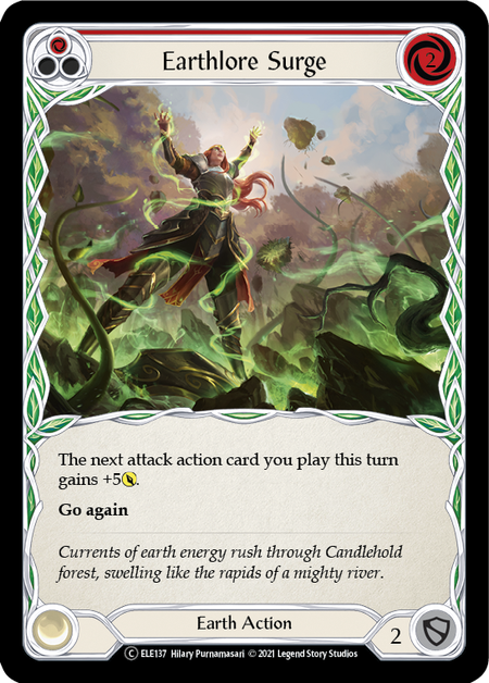 Earthlore Surge (Red) Card Front