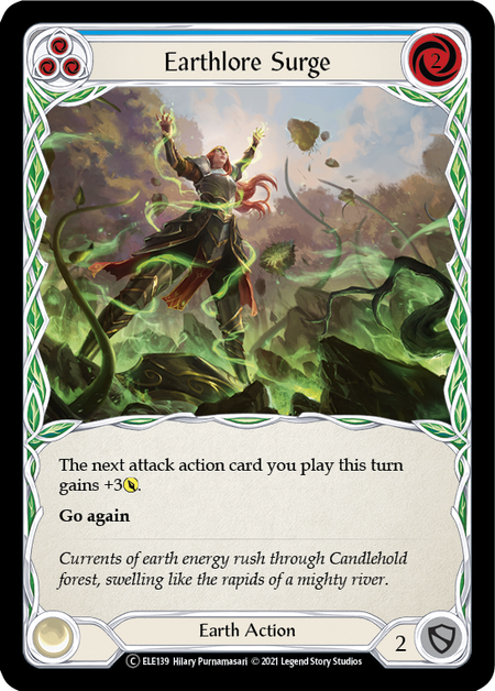 Earthlore Surge (Blue) Card Front
