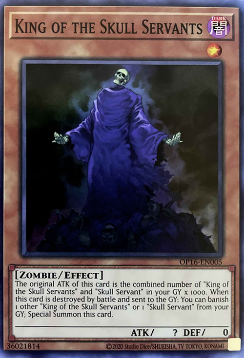 King of the Skull Servants Card Front