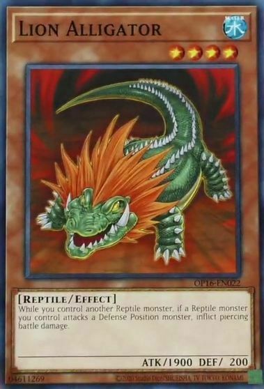 Lion Alligator Card Front