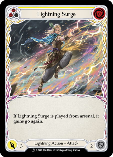 Lightning Surge (Yellow) Card Front