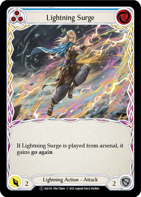 Lightning Surge (Blue) Card Front