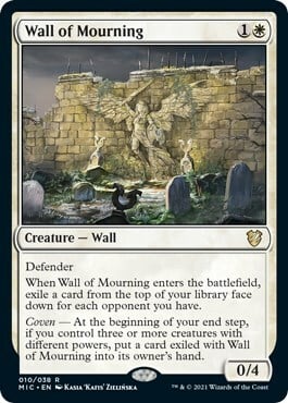 Wall of Mourning Card Front