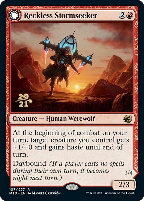 Reckless Stormseeker // Storm-Charged Slasher Card Front