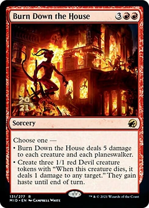 Burn Down the House Card Front