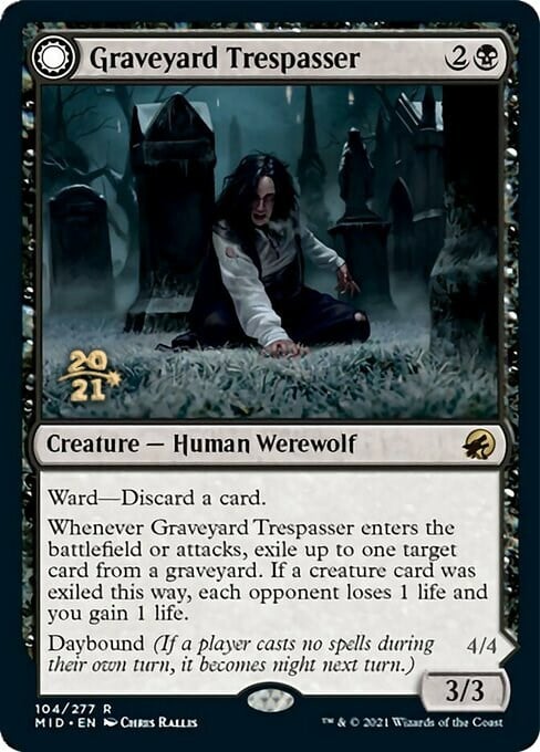 Graveyard Trespasser // Graveyard Glutton Card Front