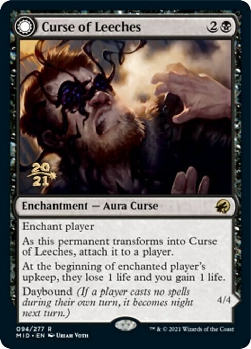 Curse of Leeches // Leeching Lurker Card Front