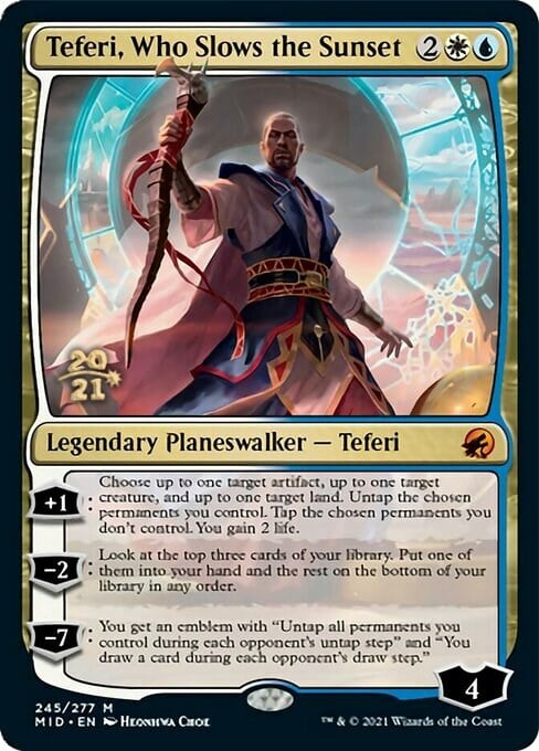 Teferi, Who Slows the Sunset Card Front