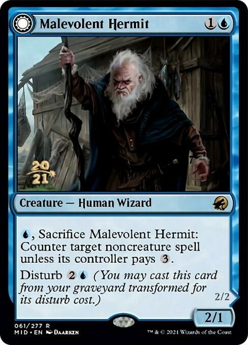 Malevolent Hermit // Benevolent Geist Card Front
