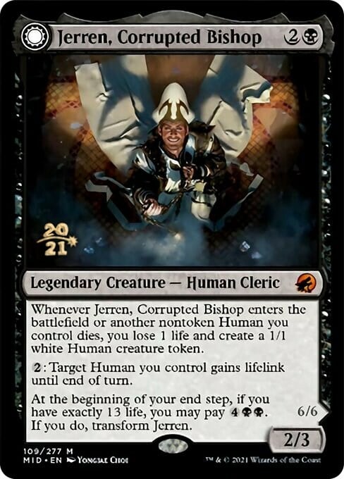 Jerren, Corrupted Bishop // Ormendahl, the Corrupter Card Front