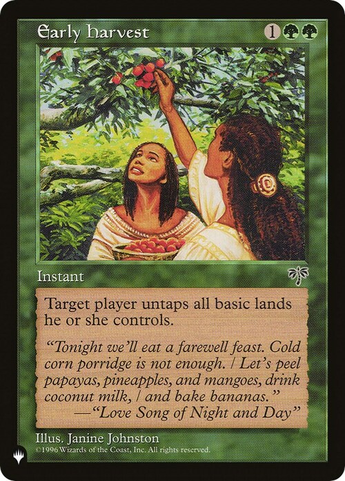 Early Harvest Card Front