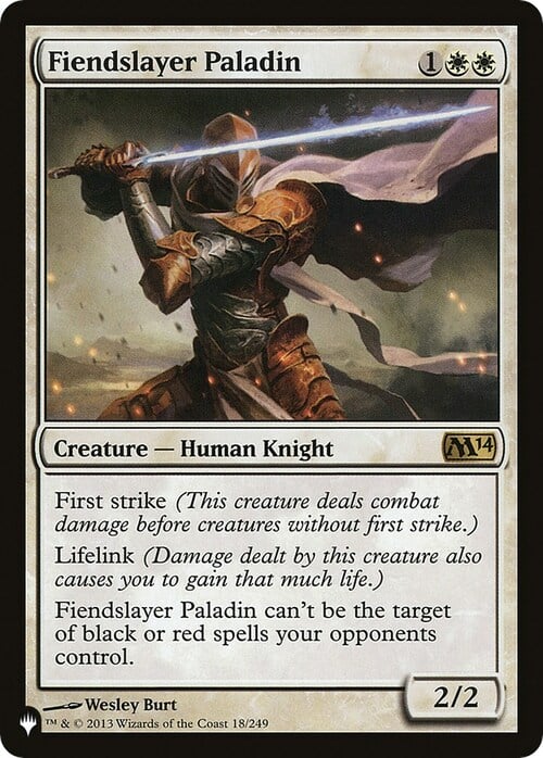 Fiendslayer Paladin Card Front