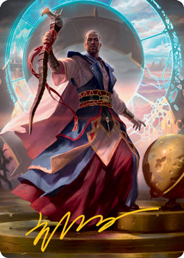 Art Series: Teferi, Who Slows the Sunset Card Front