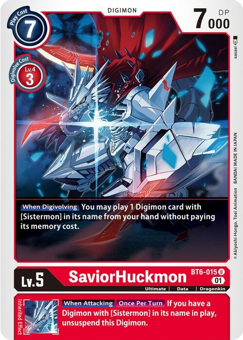 SaviorHuckmon Card Front