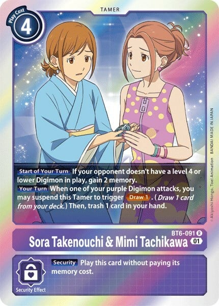 Sora Takenouchi & Mimi Tachikawa Card Front