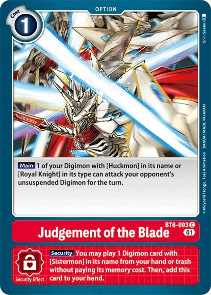 Judgement of the Blade Card Front