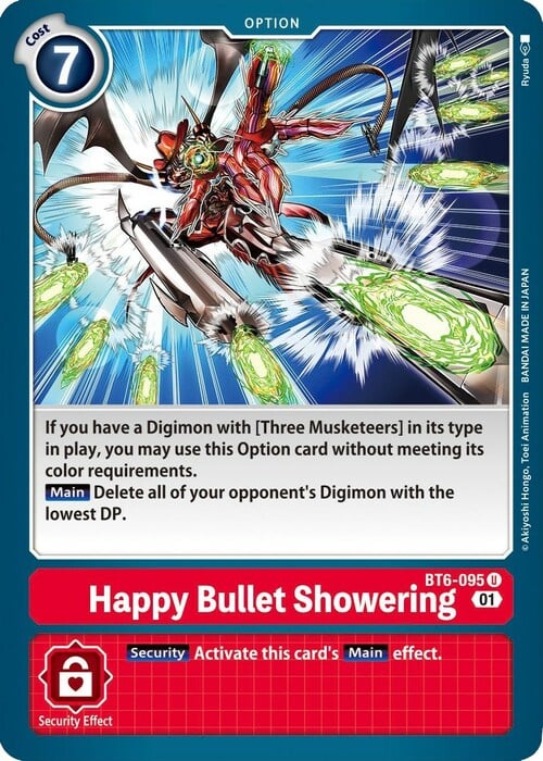Happy Bullet Showering Card Front