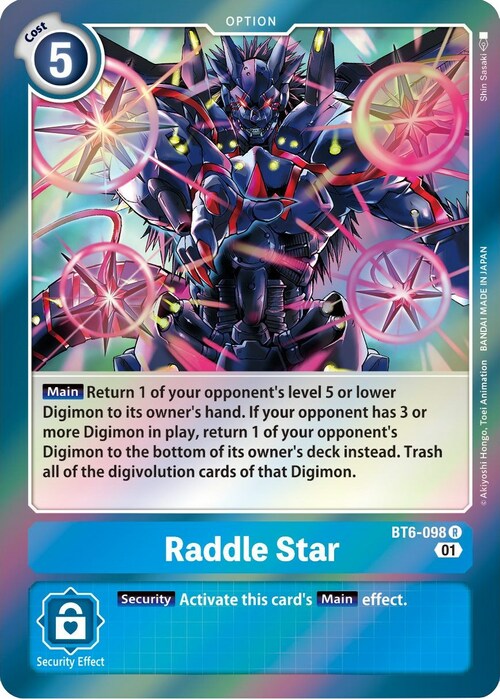Raddle Star Card Front