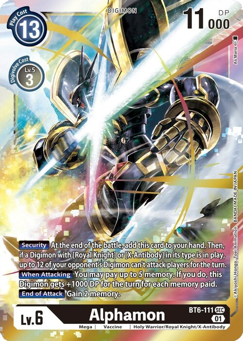 Alphamon Card Front