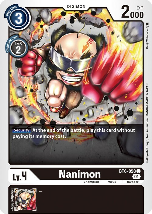 Nanimon Card Front
