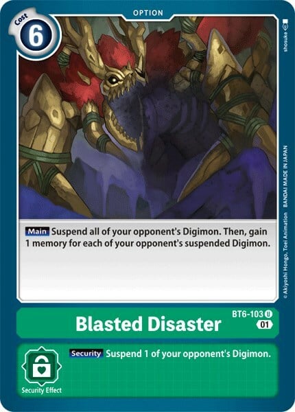 Blasted Disaster Card Front