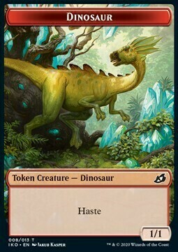 Dinosaur // Human Soldier Card Front