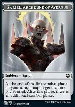 Zariel, Archduke of Avernus Emblem // Treasure Card Front