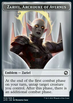 Zariel, Archduke of Avernus Emblem // Dog Illusion Card Front