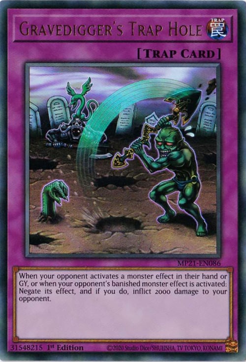 Gravedigger's Trap Hole Card Front
