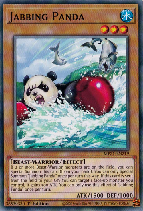 Jabbing Panda Card Front