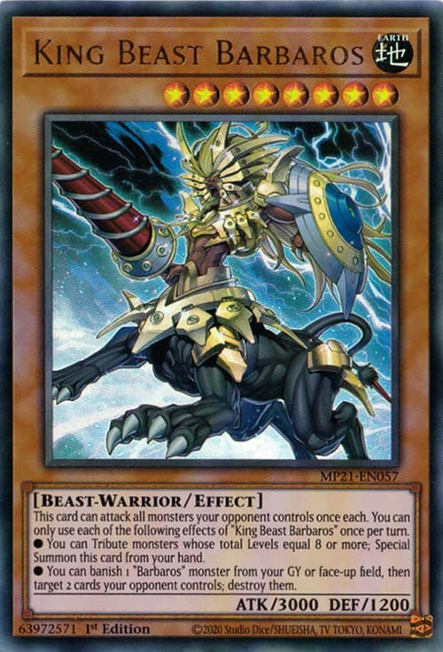 King Beast Barbaros Card Front