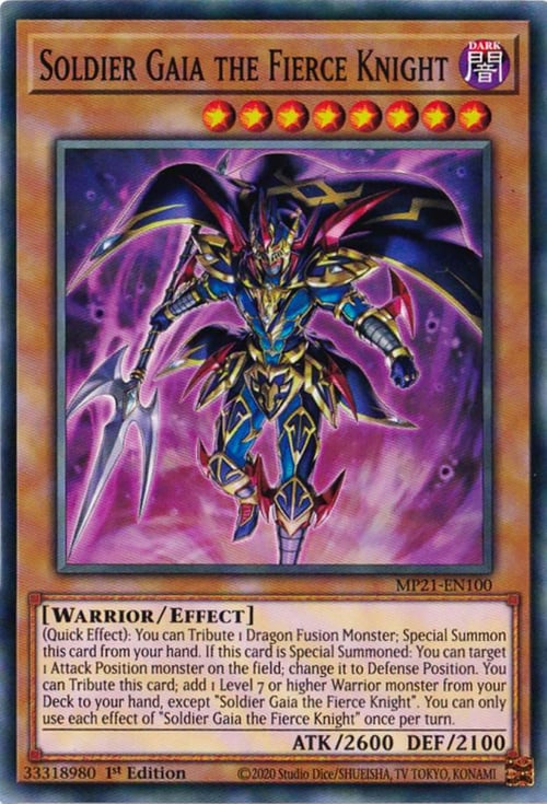 Soldier Gaia The Fierce Knight Card Front