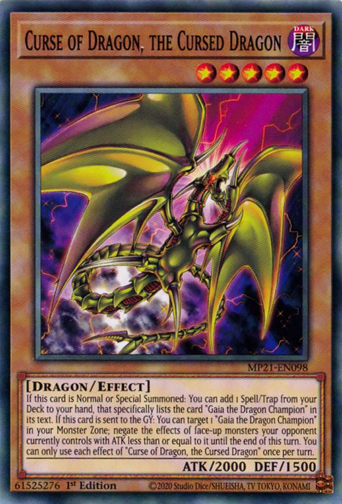 Curse of Dragon, the Cursed Dragon Card Front