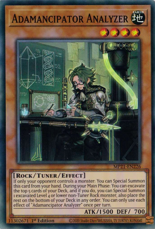 Adamancipator Analyzer Card Front