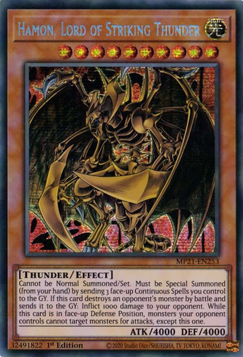 Hamon, Lord of Striking Thunder Card Front