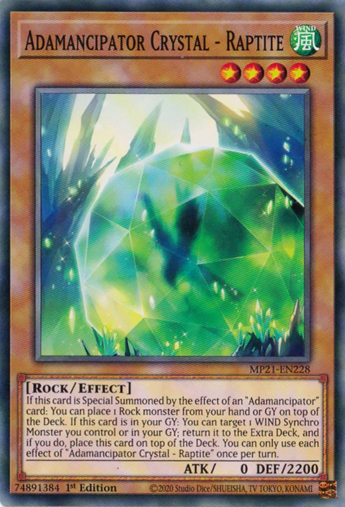 Adamancipator Crystal - Raptite Card Front