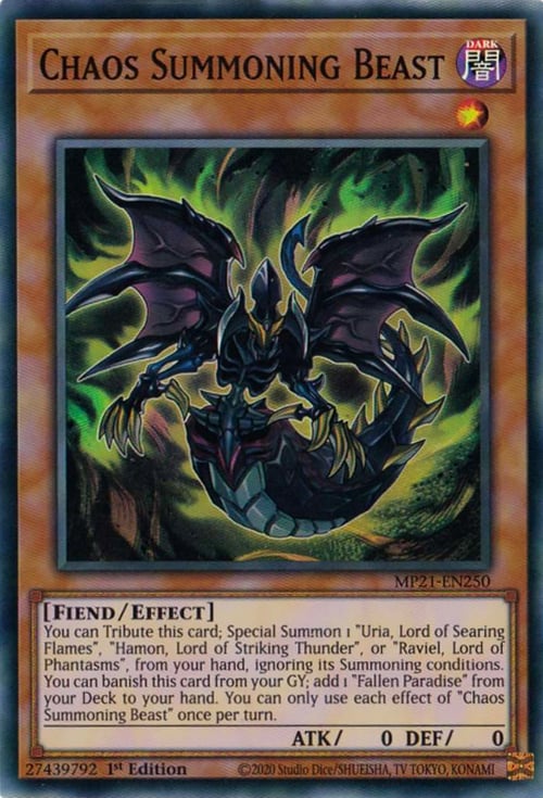 Chaos Summoning Beast Card Front