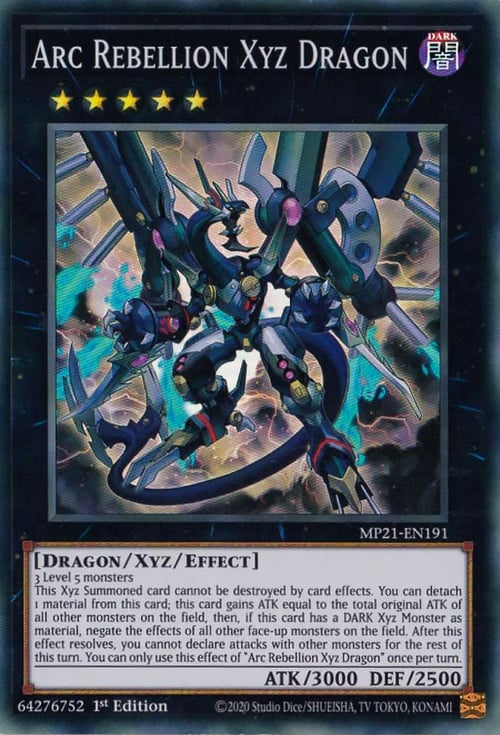 Arc Rebellion Xyz Dragon Card Front