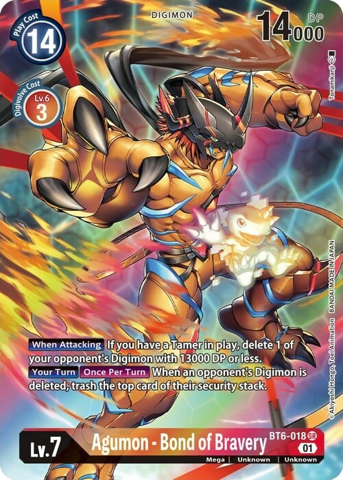 Agumon - Bond of Bravery Card Front