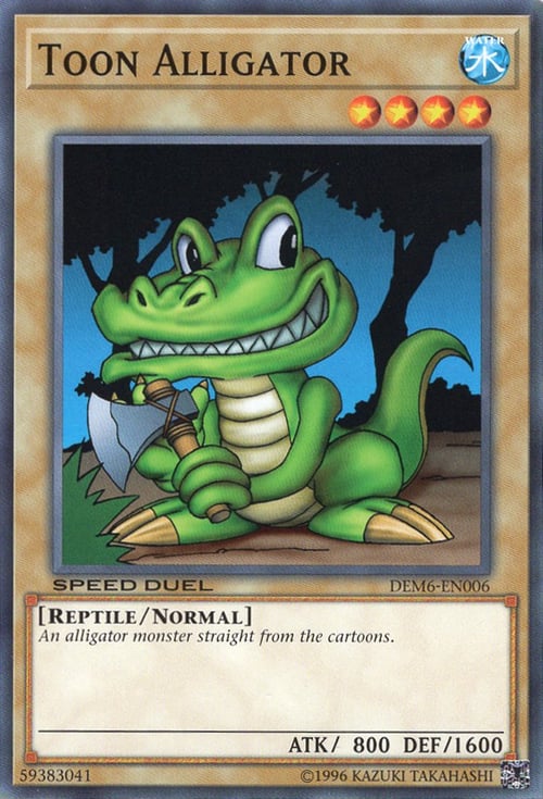Toon Alligator Card Front