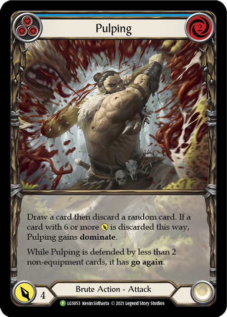 Pulping - Blue Card Front