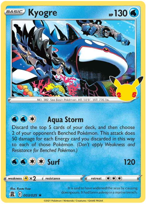 Kyogre Card Front