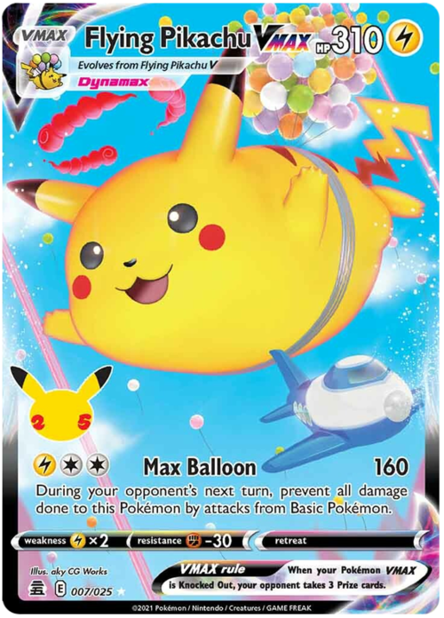 Flying Pikachu VMAX Card Front