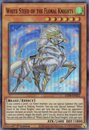 White Steed of the Floral Knights Card Front