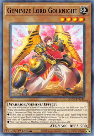 Golknight Signore Gemellotore Card Front