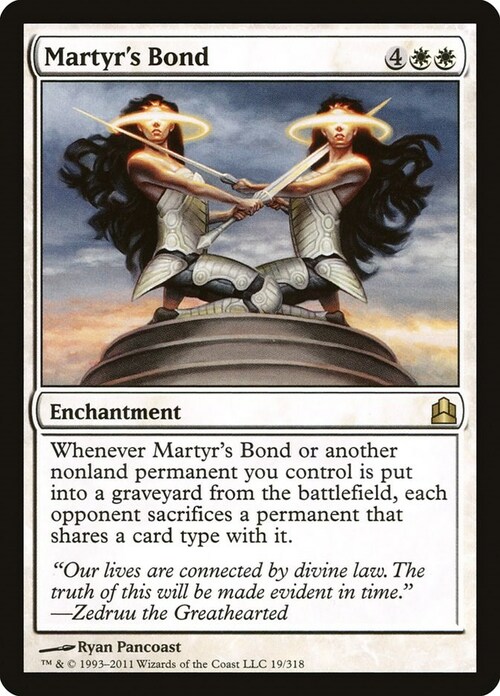 Martyr's Bond Card Front