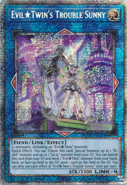 EvilTwin's Trouble Sunny Card Front