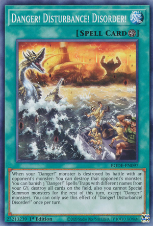 Danger! Disturbance! Disorder! Card Front